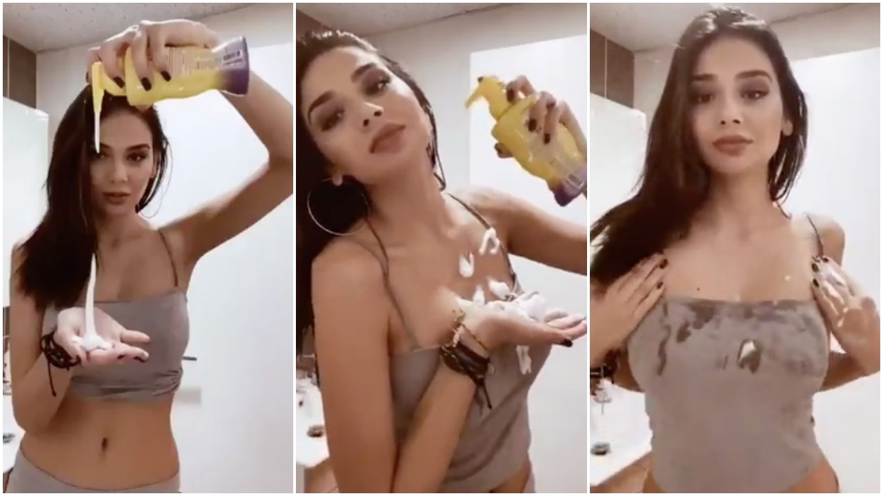 Merve Taşkın bu kez koronavirüsü reklam malzemesi yaptı | El yıkama videosu  izle! - Magazin Haberleri
