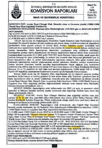 İBB Avcılar’da mezarlık alanını imara açtı: 65 dönümlük alanla 10 milyar TL’lik rant, devlet kasasına sıfır vergi! - Fotoğraf: 6