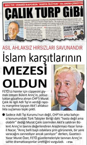 Akit & Bülent Arınç polemiği: "FETÖ güzellemeleriyle tanınan..." Gazetenin cevabı sert oldu