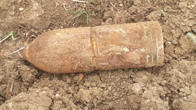 Mezar kazısında Çanakkale Savaşları'ndan kalma top mermisi bulundu, imha edildi