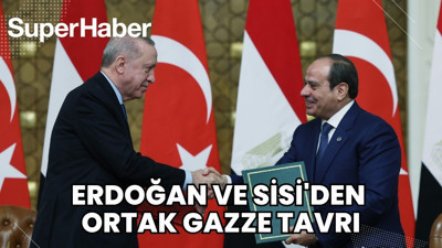 Cumhurbaşkanı Erdoğan, Mısır Lideri Sisi ile ortak açıklama yapıyor