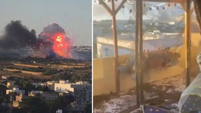 Hava fişek fabrikasında korkunç patlama! Duman yaklaşık 300 metre yüksekliğe ulaştı: Yer yerinden oynadı