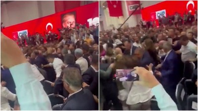 CHP İzmir İl Kongresi'nde liste krizi! İki grup yumruk yumruğa kavga etti: Tunç Soyer güçlükle salondan çıkarıldı