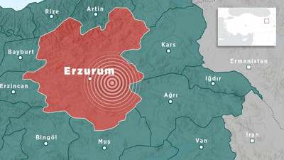 Erzurum'da 4.4 büyüklüğünde deprem!  AFAD son dakika duyurdu