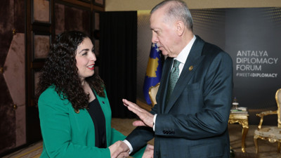 Cumhurbaşkanı Erdoğan, Kosova Cumhurbaşkanı Osmani-Sadriu ile görüştü