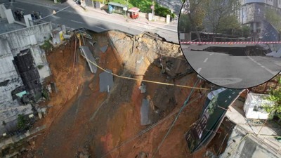Sarıyer sahil yolu çöktü; Eski Büyükdere Caddesi trafiğe kapatıldı