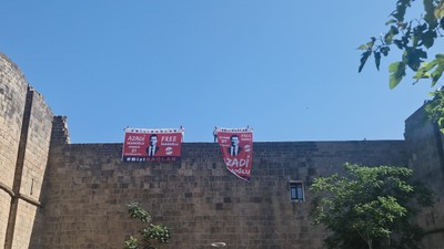 Diyarbakır surlarına asılan 'İmamoğlu' pankartlarına polis el koydu, CHP'li başkana ceza kesildi