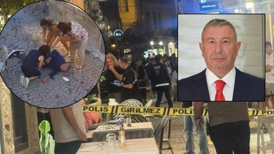 Vurulma anı ortaya çıktı: İş insanı Fatih Çil'e Çeşme'de kafede otururken silahlı saldırı