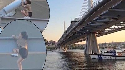 Haliç Köprüsü'nde can pazarı: İntihar etmek isteyen kadını çekirdek çitleyerek izlediler
