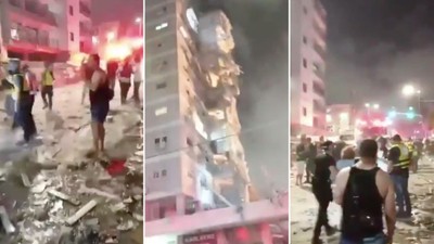 İsrail’e balistik darbe: Füze saldırısının ardından Bat Yam'daki bina yok oldu!