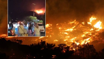 Girit sabaha kadar yandı, turistler apar topar tahliye edildi, Yunanistan alevlerle mücadelede çaresiz