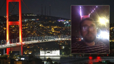 Sanal kumar bağımlısı iki taksici 15 Temmuz Köprüsü'ne çıktı! İntihar girişimi kamerada