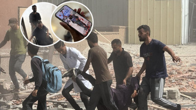 Kare kare İsrail vahşeti... Peş peşe bombalanan Nasır Hastanesi'nden kahreden görüntüler!