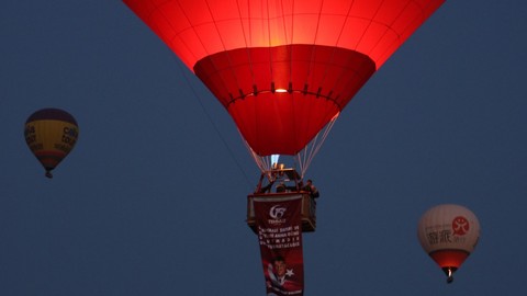 Kapadokya'da balonlar 15 Temmuz için havalandı
