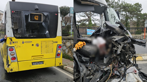 Çöp kamyonu ile İETT otobüsü çarpıştı: Feci kazada 2's'i ağır 3 yaralı