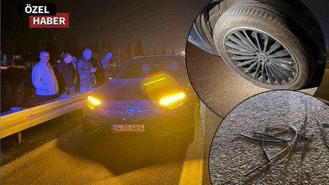 Otobana düşen hurda demir parçaları büyük tehlike saçıyor