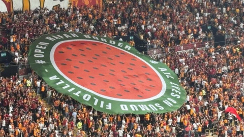 Galatasaray taraftarlarından Sumud Filosu ve Gazze'ye destek!