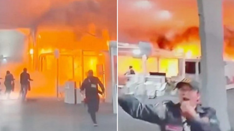 BM iklim zirvesinde yangın alarmı! Panik anları kamerada...