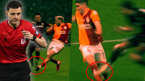 Galatasaray'ın lehine bir penaltı bir de kırmızı kart verilmemiş