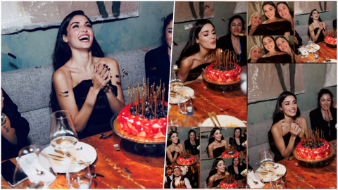 Hande Erçel'in doğum günü kutlamaları Moskova'ya taştı