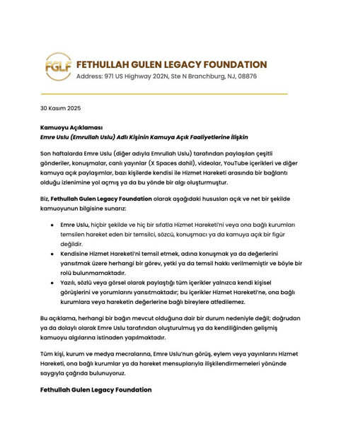 FETÖ'nün yıllarca tetikçi olarak kullandığı Emre Uslu afaroz edildi! "Hizmet Hareketini temsil etmiyor"