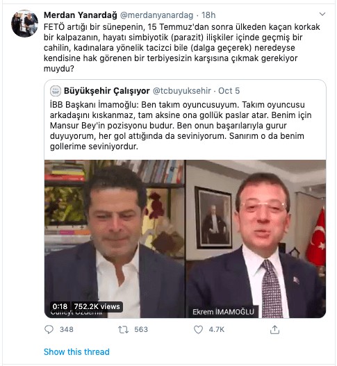 Özdemir'e hakaret edip, İmamoğlu'na toz kondurmadı