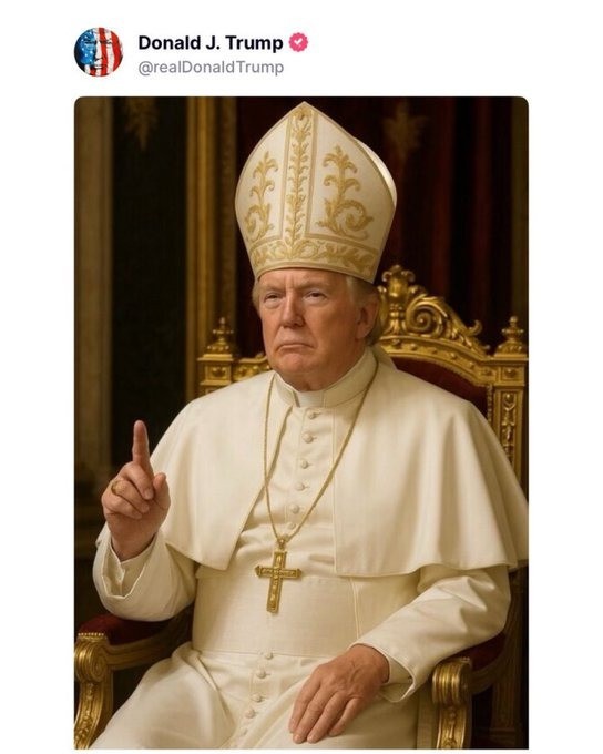 "Trump’tan şok paylaşım: Kendini Papa yaptı, tepkiler çığ gibi!"   