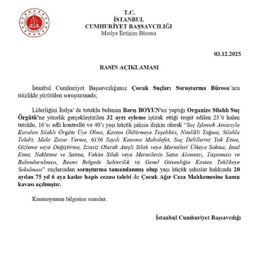 Tetikçi yarattılar! Barış Boyun ve Daltonlar çetesi çocukları suç aleti yaptı: Mahkemeden ağır ceza istemi