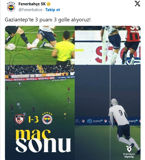 Fenerbahçe'den maç sonu hakeme fotoğraflı gönderme