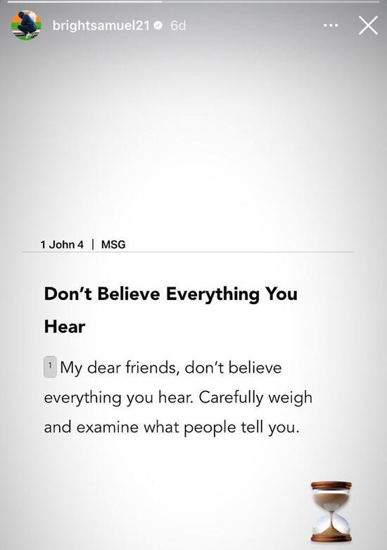 Bright Osayi Samuel sessizliğini bozdu! Taraftarlara mesaj gönderdi