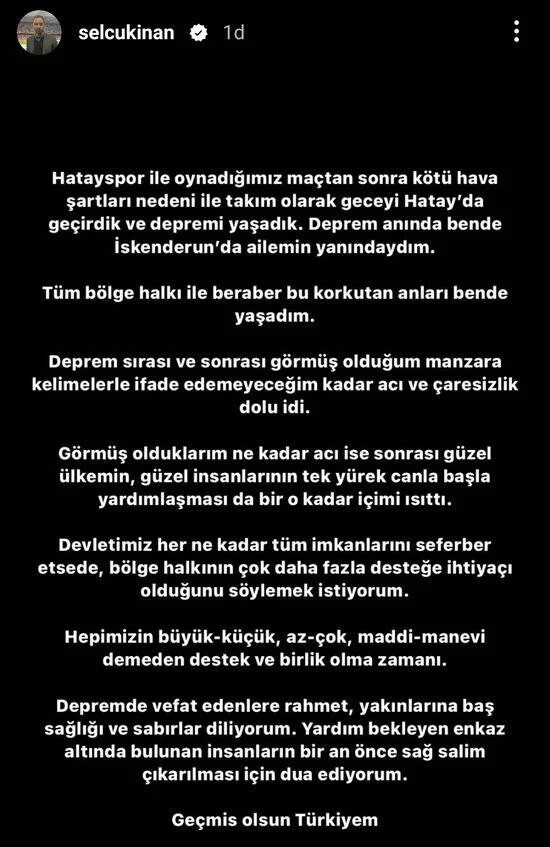 Selçuk İnan: Tarif edilemeyecek bir acı