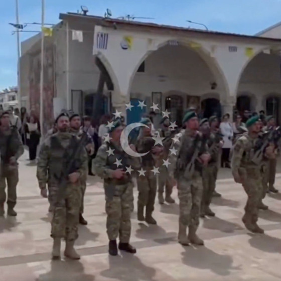 Yeşil Bereliler'den "Haçlı" mesajı... Güney Kıbrıs'ta skandal provokasyon! İstanbul ve Türk bayrağını hedef aldılar: Ayasofya'da mum yakacağız