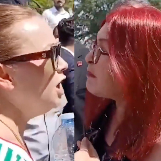 CHP'li kadınlar birbirine girdi! Sokak ortasında Kılıçdaroğlu-Özel kavgası: "Hain diyemezsin"
