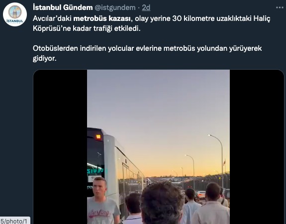 Metrobüs kazası sonrasında trafik kilitlendi, vatandaşlar isyan etti! - Resim : 3