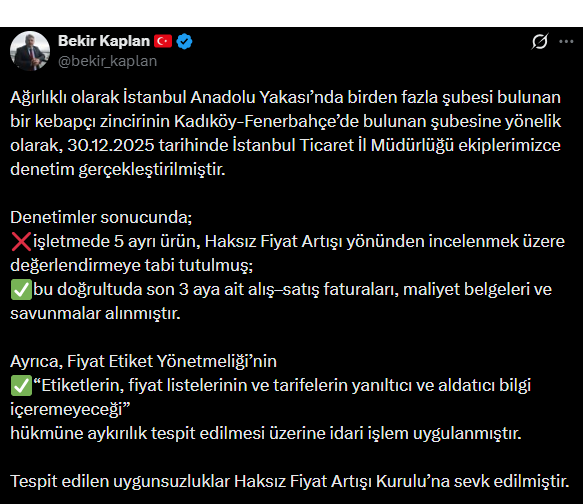 Fiyat eleştiren müşterisine ‘adam' gör' dedi, sosyal medyadan tiye aldı! Bedri Usta'ya devlet müdahalesi: İnceleme başlatıldı - Resim : 3