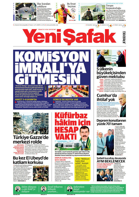 Yeni Şafak'ın "Komisyon İmralı’ya gitmesin" manşeti gündemi sarstı! MHP’nin yayın organı Türkgün, Yeni Şafak'a sürmanşetten seslendi: Derdiniz ne sizin?