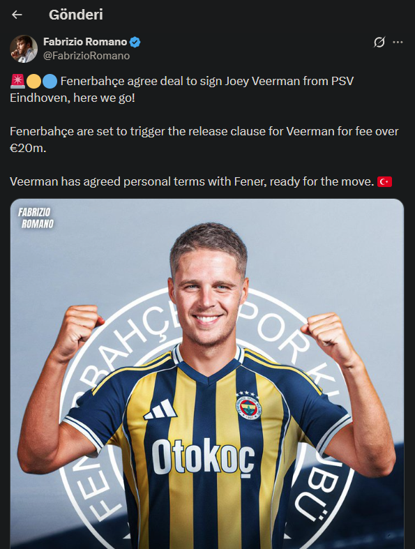 Joey Veerman Fenerbahçe'de! İşte ödenecek bonservis - Fotoğraf: 8