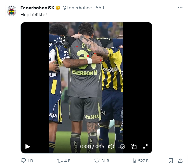 Ederson'un PFDK'ya sevki sonrası Fenerbahçe'den flaş paylaşım! - Resim : 2