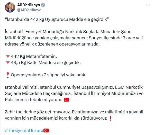 442 Kg Metamfetamin bulundu! Narkotik polisi Sarıyer’de dev baskın yaptı: Kıskıvrak yakalandılar - Resim : 2
