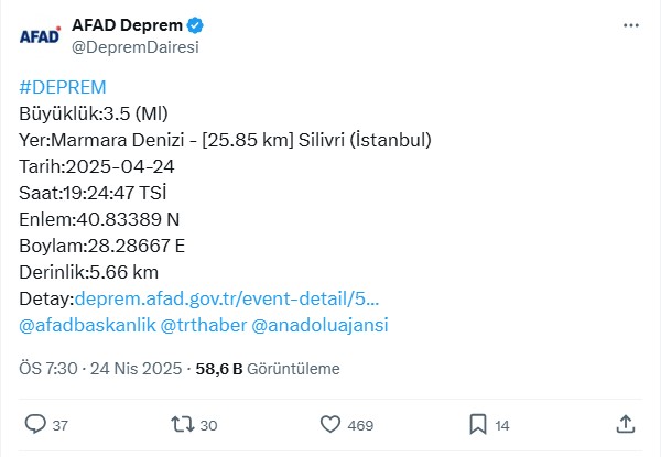 İstanbul'da peş peşe depremler: Artçılar devam ediyor