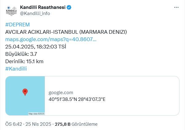 İstanbul'da bir sarsıntı daha: Artçı depremler art arda! - Resim : 2