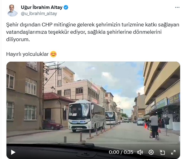 Konya Büyükşehir Belediye Başkanı Uğur Altay’dan CHP mitingine gelen vatandaşlar için manidar paylaşım: Şehrimizin turizmine katkı sağladılar - Resim : 2