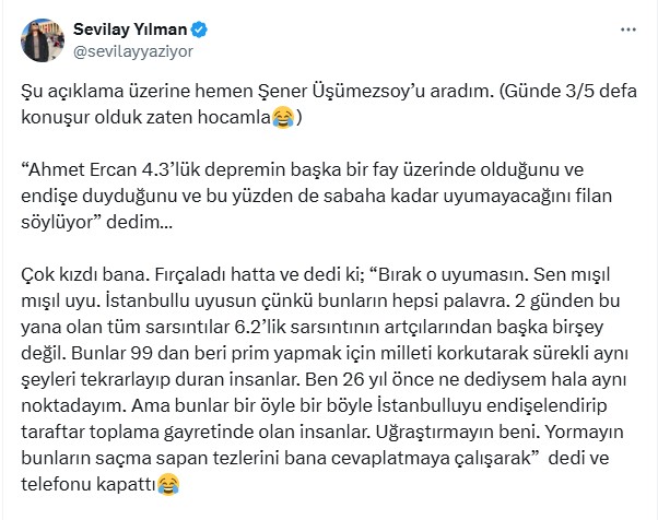 Şener Üşümezsoy’dan Ahmet Ercan’ın korkutan iddiasına zehir zemberek sözler: Hepsi palavra - Resim : 3