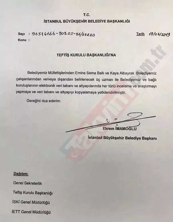 Casus Hüseyin Gün, İBB verilene nasıl sızdı? İşte Ekrem İmamoğlu'nun 2019'da attığı imza... - Resim : 4