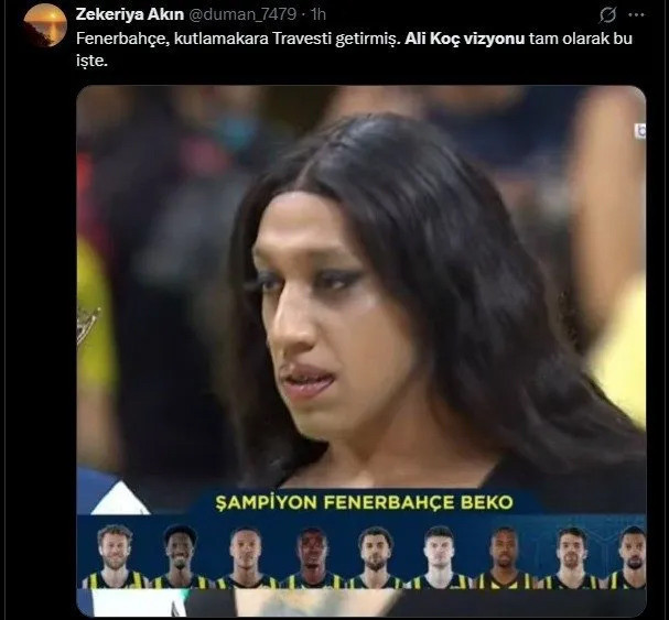 Fenerbahçe'nin şampiyonluk kutlamalarında 'travesti' şoku! "İşte Ali Koç vizyonu bu" - Resim : 2