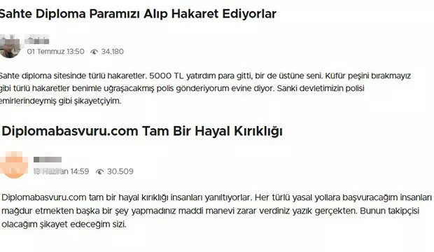 Pişkinliğin bu kadarı! Sahte diploma sipariş edip gelmeyince dolandırıldık diye yakındılar... - Resim : 5