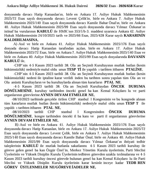 CHP'de mutlak butlan kararı çıktı! Kılıçdaroğlu partinin başına mı geçiyor? - Resim : 2