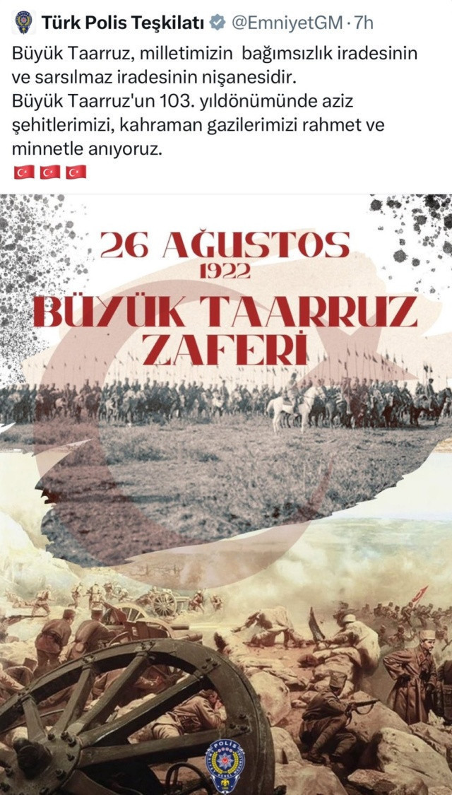 Emniyet'in Atatürksüz paylaşımında sorumlu isim görevden alındı!