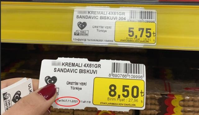 Vatandaş indirim beklerken zam geldi! Market çalışanları zamlı etiketleri tek tek paylaştı... - Resim : 4