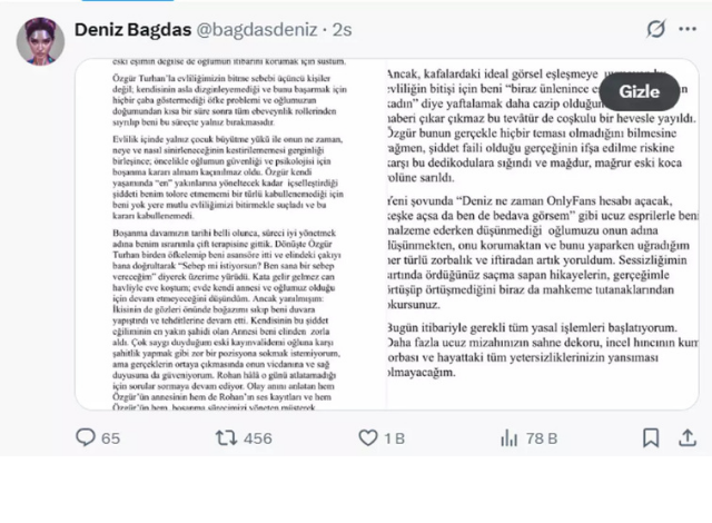 Deniz Bağdaş, eski kocası komedyen Özgür Turhan'ı ifşa etti! 'Boşanma nedenimiz üçüncü kişiler değil' diyerek yaşadığı korku dolu anları anlattı! "Elinde çakıyla beni duvara yapıştırıp..."